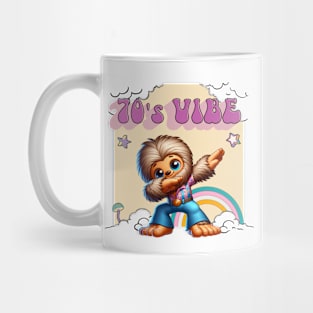 Retro Bigfoot Dab: 70s Disco Vibe Mug